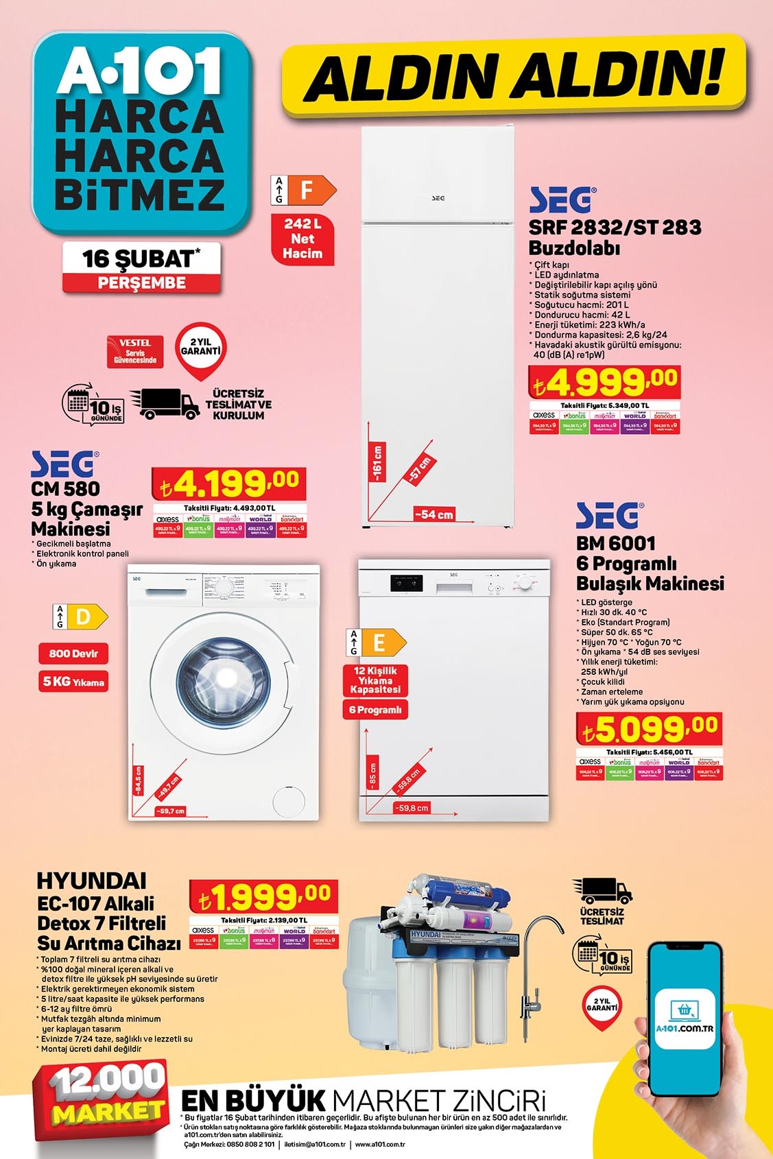 A101 de 12 kg Ariel toz deterjan 219 TL, 4 kg çamaşır suyu 33 TL! Sepetler dolacak! A101 16 Şubat 2023 fiyat listesi...