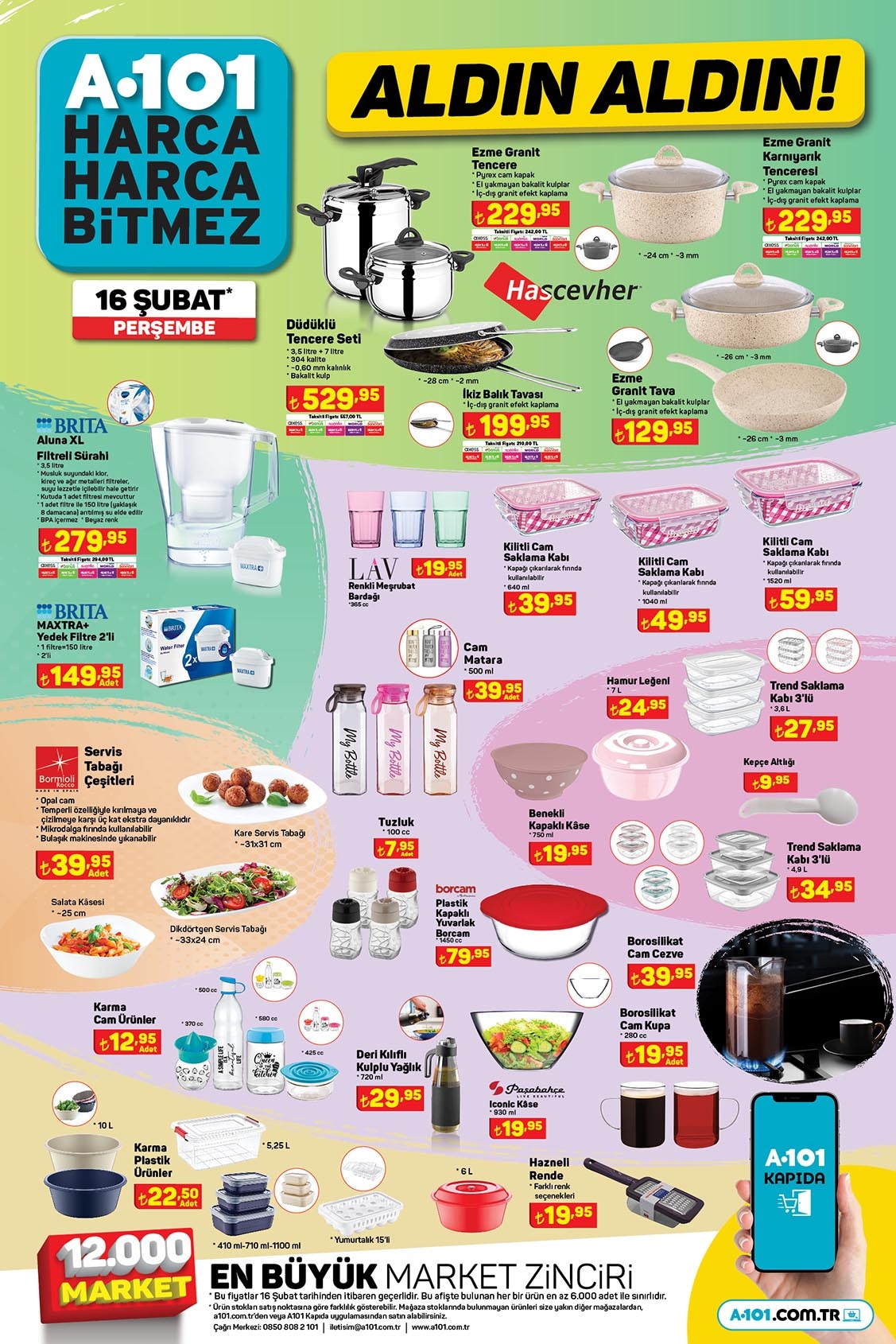 A101 de 12 kg Ariel toz deterjan 219 TL, 4 kg çamaşır suyu 33 TL! Sepetler dolacak! A101 16 Şubat 2023 fiyat listesi...