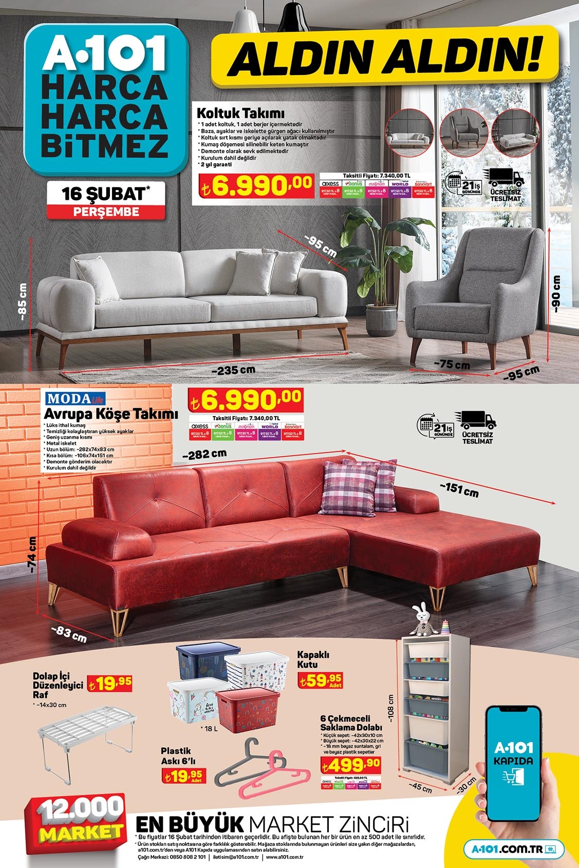 A101 de 12 kg Ariel toz deterjan 219 TL, 4 kg çamaşır suyu 33 TL! Sepetler dolacak! A101 16 Şubat 2023 fiyat listesi...