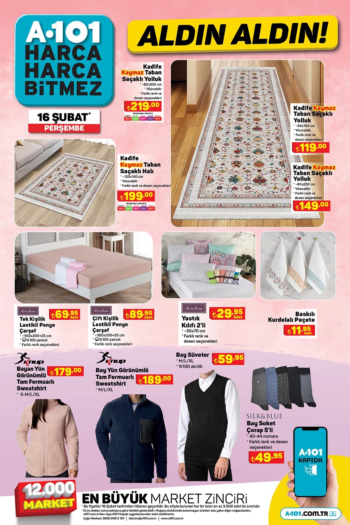 A101 de 12 kg Ariel toz deterjan 219 TL, 4 kg çamaşır suyu 33 TL! Sepetler dolacak! A101 16 Şubat 2023 fiyat listesi...