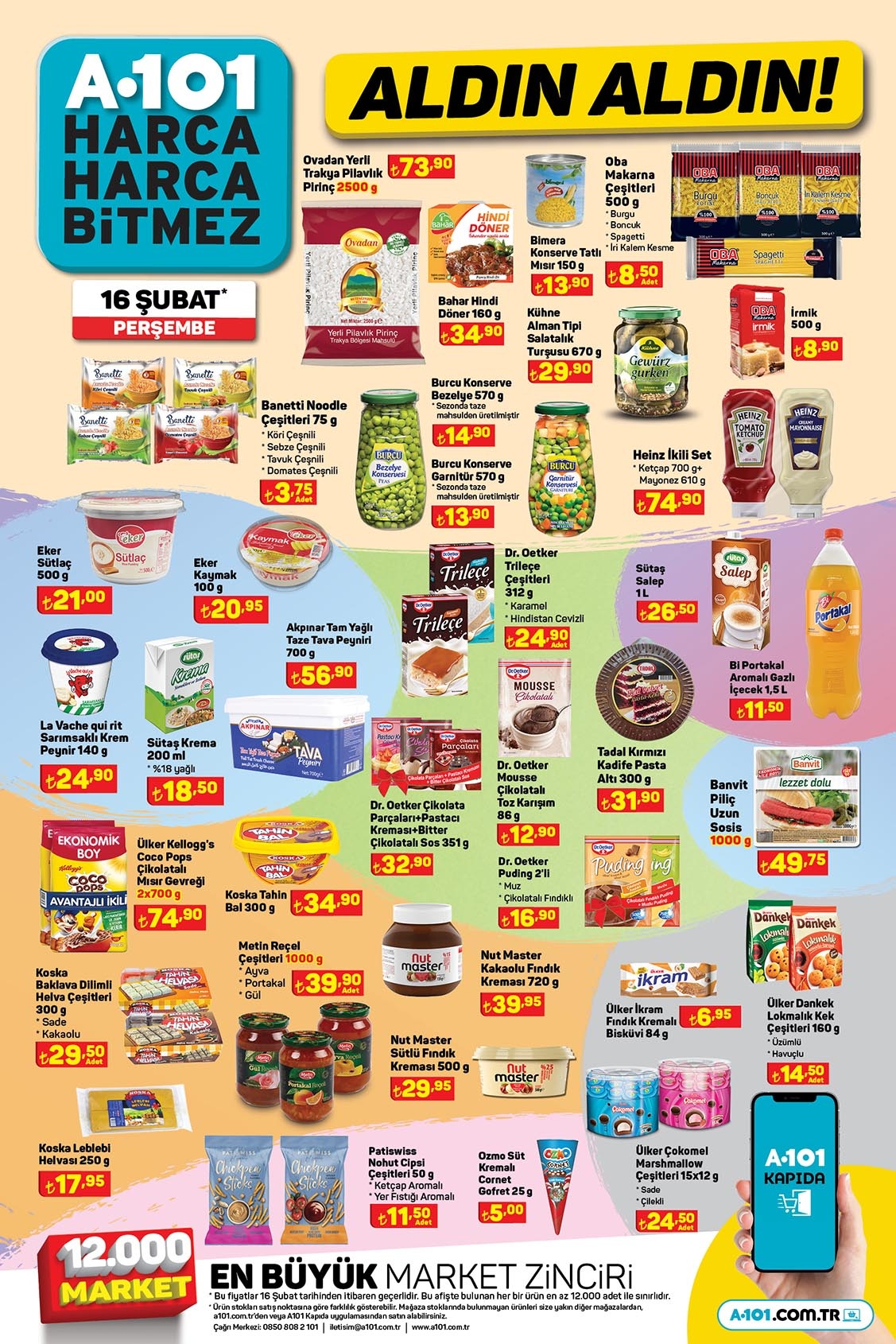 A101’de 2,5 kg pilavlık pirinç 73,90 TL, Noodle çeşitleri 3,75 TL! 17 Şubat 2023 Fiyat Listesi