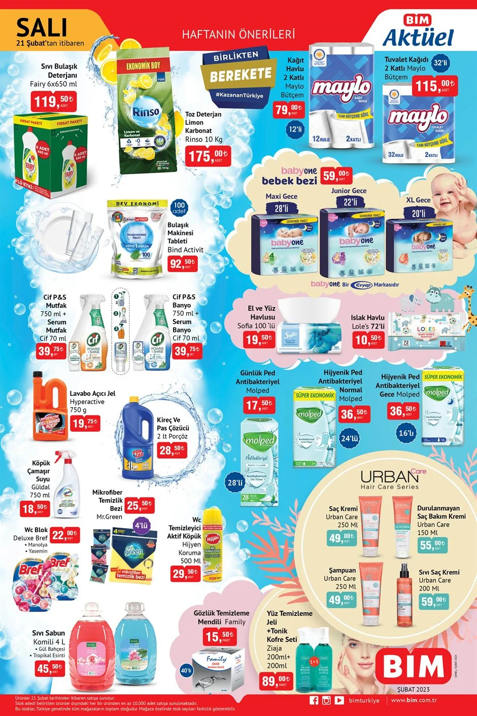 BİM’de siyah çay 65 TL ye, bitki çayı 22 TL ye, bulaşık deterjanı 119 TL’ye düştü! 21 Şubat 2023 fiyat listesi