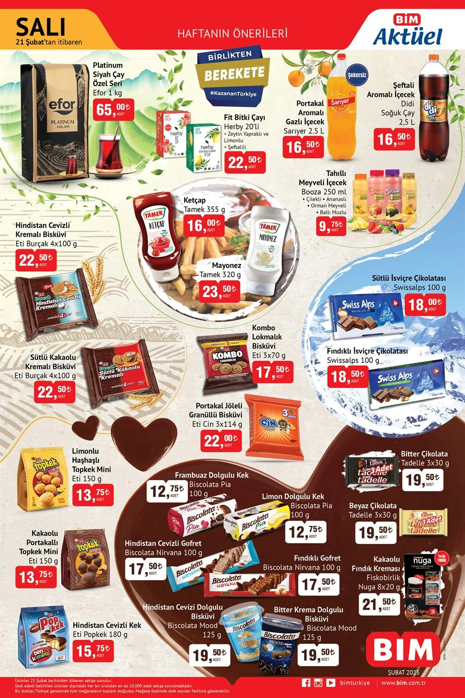 BİM’de siyah çay 65 TL ye, bitki çayı 22 TL ye, bulaşık deterjanı 119 TL’ye düştü! 21 Şubat 2023 fiyat listesi