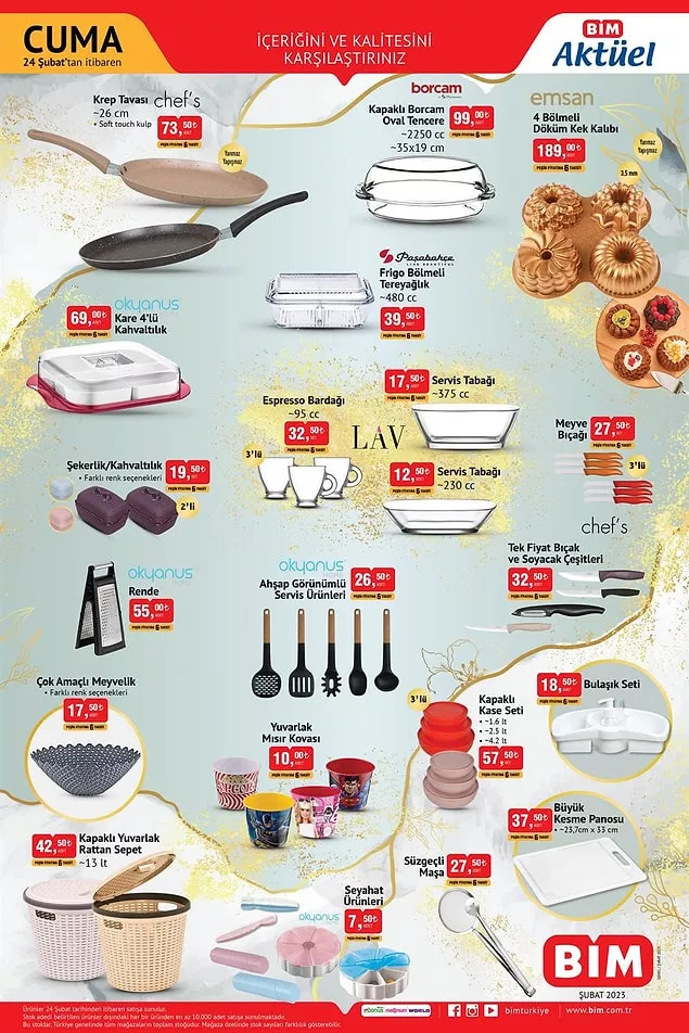 BİM’de buzdolabı 7.500 TL, çamaşır makinesi 5.600 TL, bulaşık makinesi 4.700 TL! 24 Şubat fiyat listesi