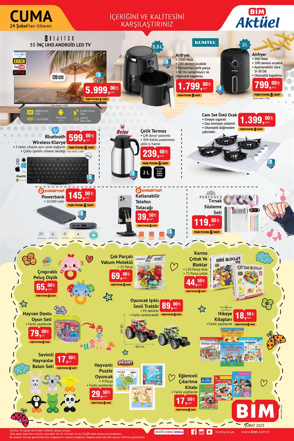 BİM de Fakir 4 lü çeyiz paketi 2.799 TL! Yeni ay kataloğu belli oldu! BİM online kataloğu 24 Şubat 2023 fiyat listesi