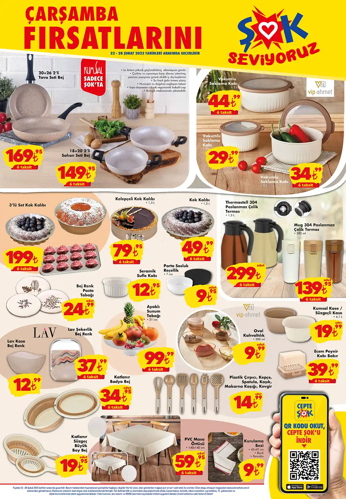ŞOK Market te yüzde 30 a varan çılgın indirim! Sepet dolduracak fırsat! Bulgur 13 TL, mercimek 20 TL! 22 Şubat kataloğu