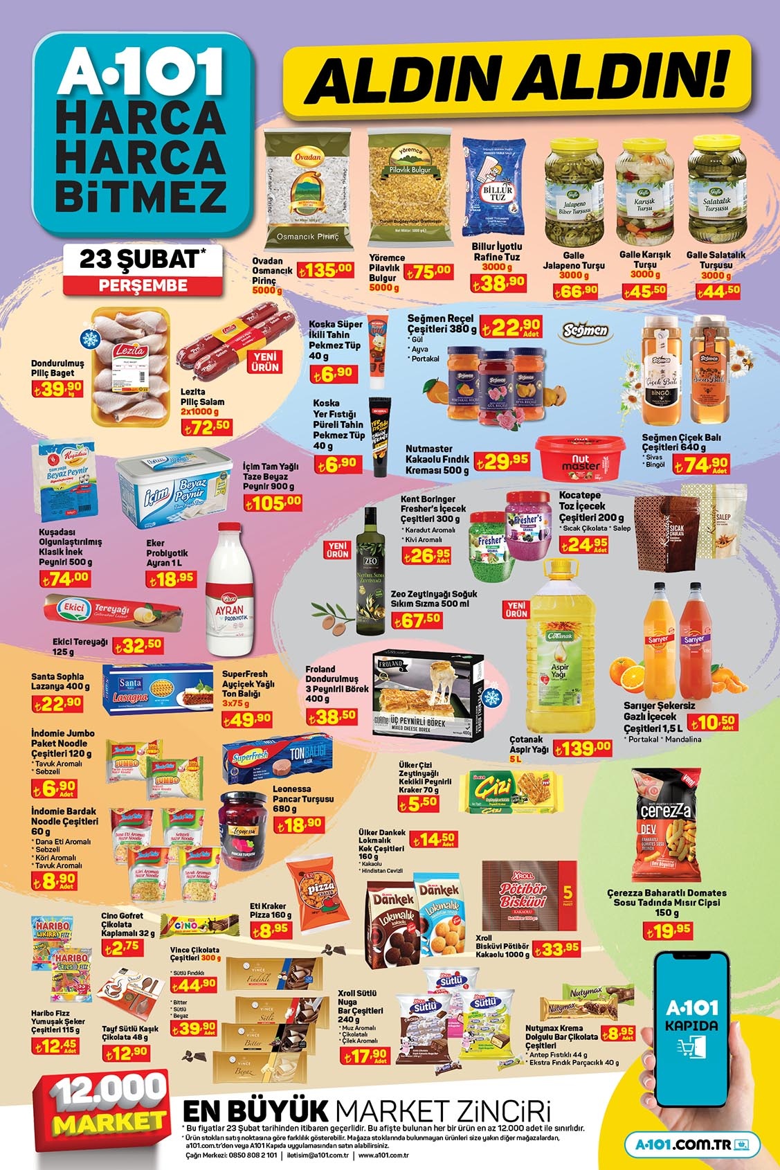 A101 de 12 kg Peros toz deterjan 189 TL, çamaşır suyu 43 TL! A101 yeni kataloğu 23 Şubat 2023 fiyat listesi