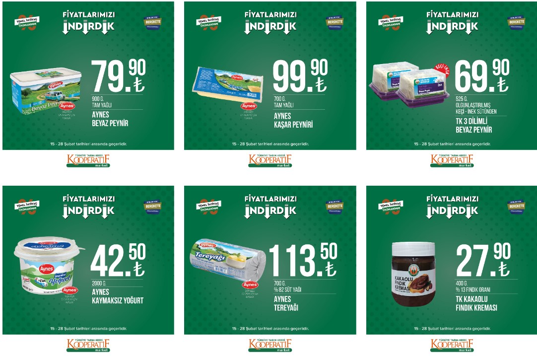 Tarım Kredi Marketlerinde indirimin hası yapılıyor! Bu fiyatlar Şubat a özel bir daha olmayabilir