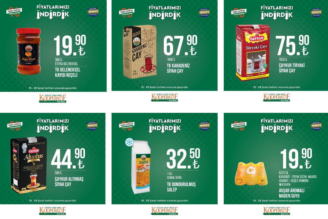 Tarım Kredi Marketlerinde indirimin hası yapılıyor! Bu fiyatlar Şubat a özel bir daha olmayabilir