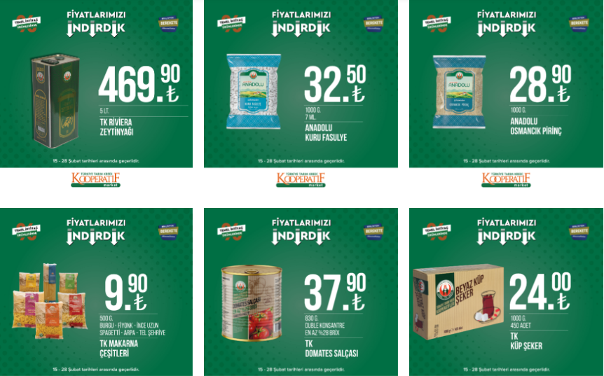 1 kilo siyah çay 67 TL, şeker 24 TL! Tarım Kredi de yetişen alıyor! Sepet dolduracak 28 Şubat 2023 fiyat listesi