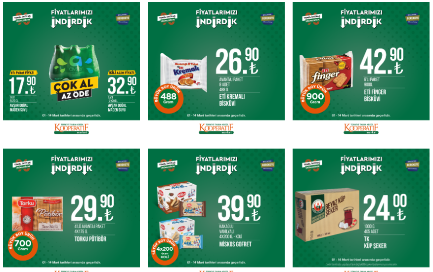 5 kilo ayçiçek yağı 135 TL, toz şeker 105 TL! Tarım Kredi yeni ay kataloğunu yayımladı! 1 Mart 2023 fiyat listesi