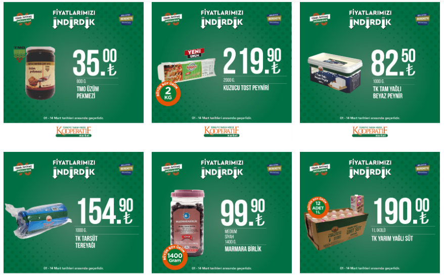 5 kilo ayçiçek yağı 135 TL, toz şeker 105 TL! Tarım Kredi yeni ay kataloğunu yayımladı! 1 Mart 2023 fiyat listesi