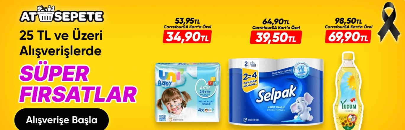 Carrefour da Ayçiçek yağı 129.90 TL, Çipura 99.99 TL ile satışta! İndirimli ürünler peş peşe sıralandı!