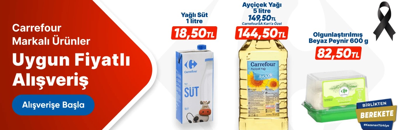 Carrefour da Ayçiçek yağı 129.90 TL, Çipura 99.99 TL ile satışta! İndirimli ürünler peş peşe sıralandı!