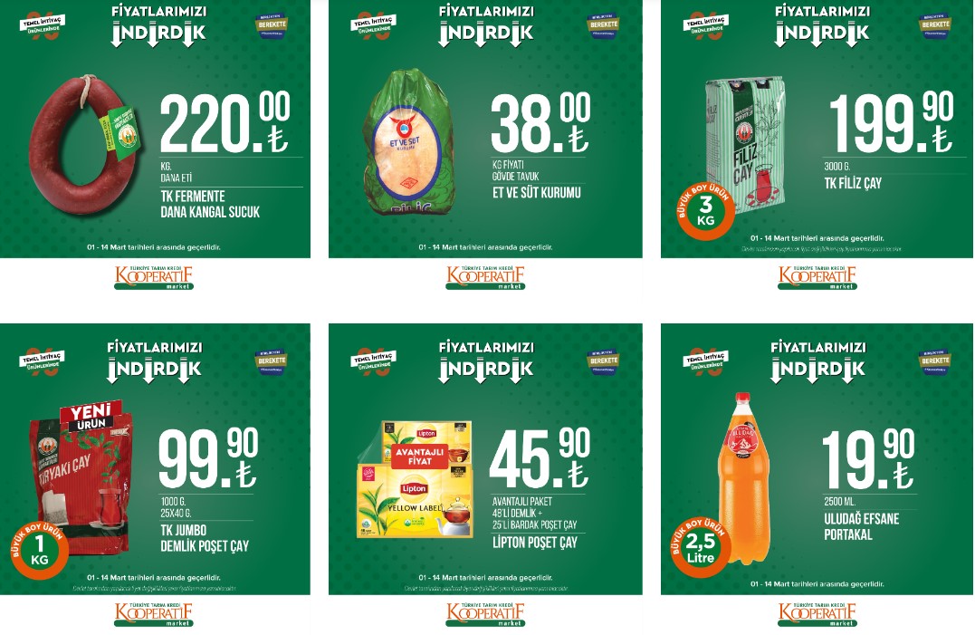 O markette fiyatlar dibe vurdu hemen bakın! Ayçiçek yağı 135 TL, 5 kilo şeker 105 TL ye düştü! 3 Mart 2023 fiyat listesi