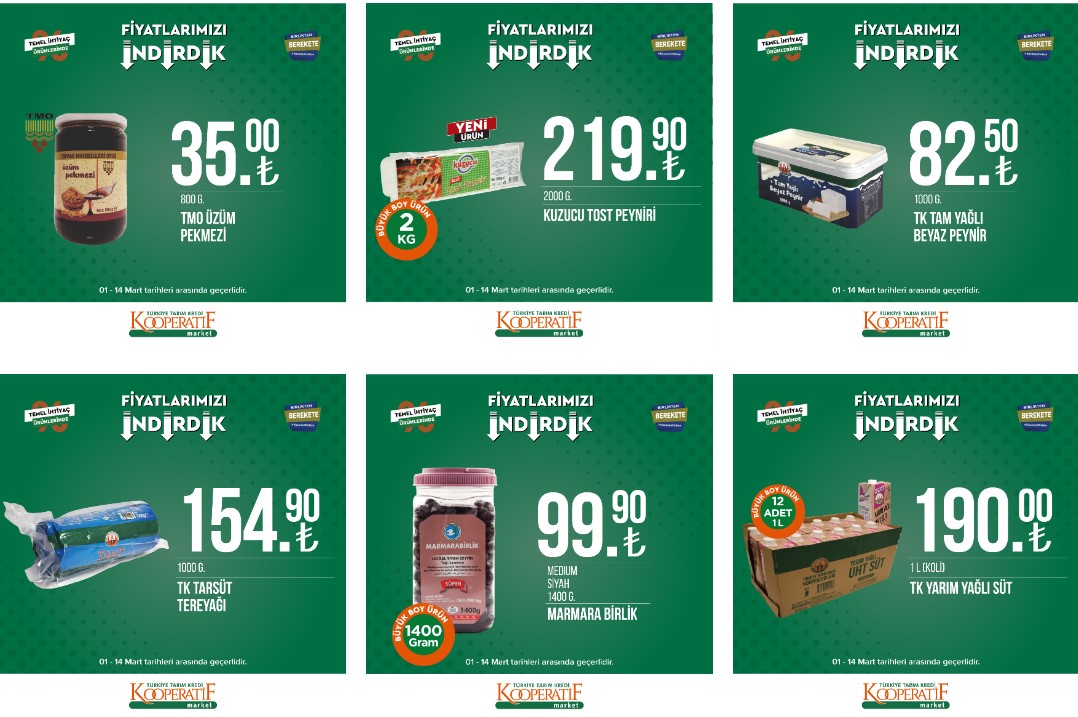 O markette fiyatlar dibe vurdu hemen bakın! Ayçiçek yağı 135 TL, 5 kilo şeker 105 TL ye düştü! 3 Mart 2023 fiyat listesi