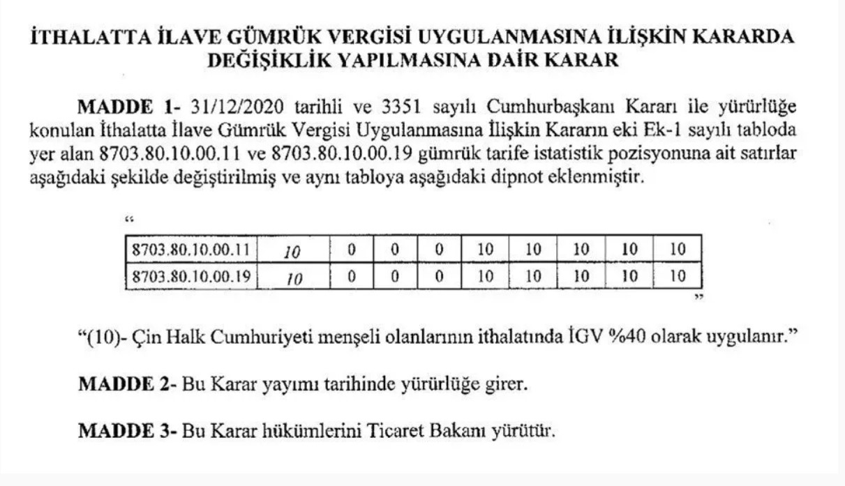 Türkiye nin otomobiline ÖTV ayarı! İşte TOGG un vergili ve vergisiz fiyatı