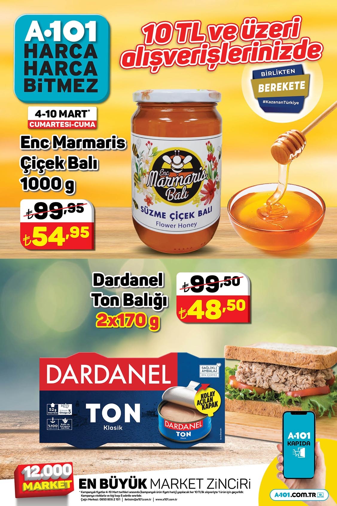 A101 de 10 TL lik alışveriş yapan 99 TL balı 54 TL ye sepetine koyacak! Büyük indirim başladı! 7 Mart 2023 fiyat listesi