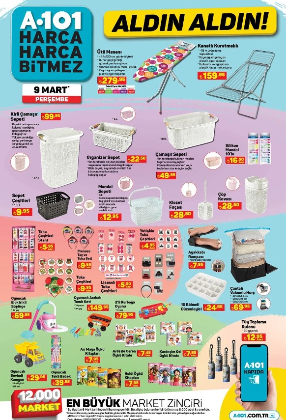 A101 den devrim gibi fiyatlar! Hemen bu listeye bakın! Pirinç 30,90 TL, El Mikseri 299,00 TL! 07 Mart 2023 fiyat listesi