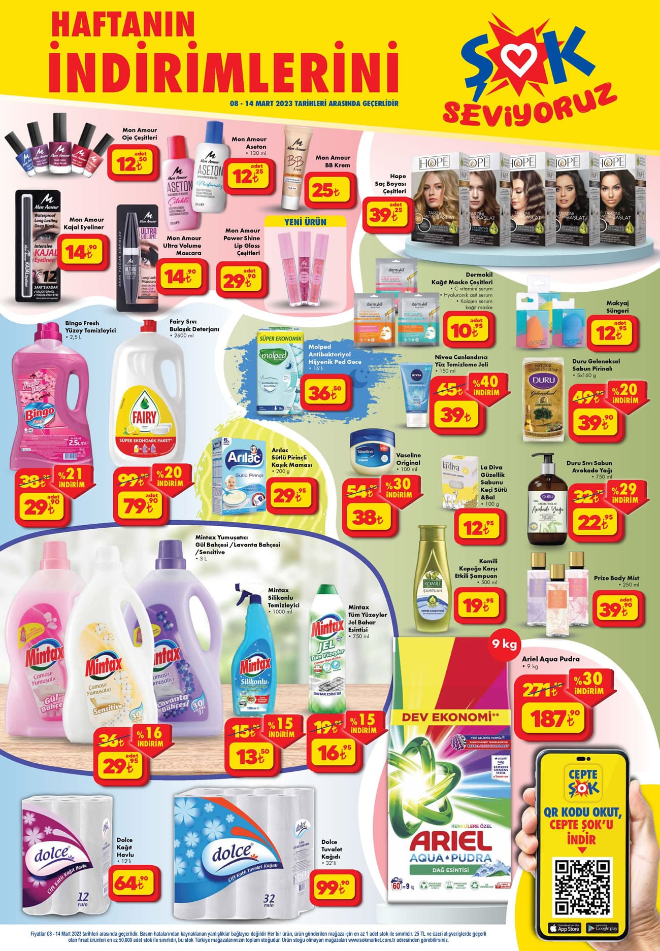 ŞOK Market te çılgın indirim! Çamaşır suyu 17 TL, yüzey temizleyici 16 TL ye çakıldı! İşte ŞOK kataloğu 8 Mart 2023