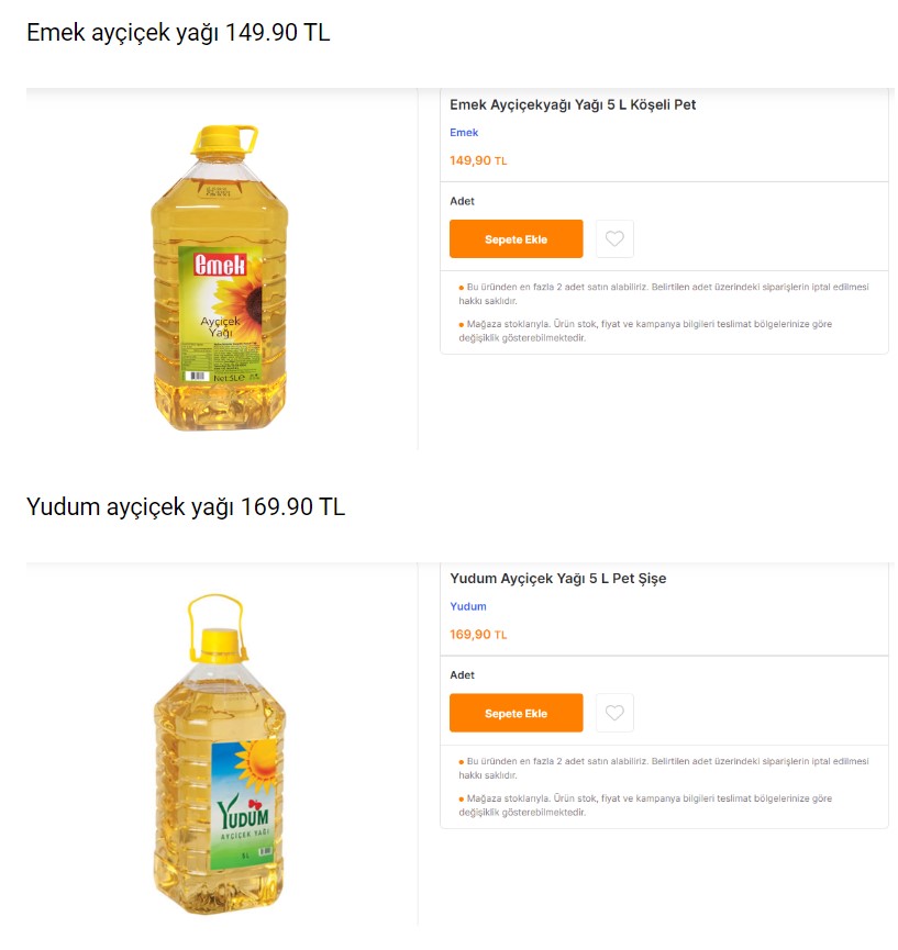 Migros ta bomba indirim! Komili ayçiçek yağı 155 TL, Abalı ayçiçek yağı 162.90 TL! 08 Mart 2023 fiyat listesi