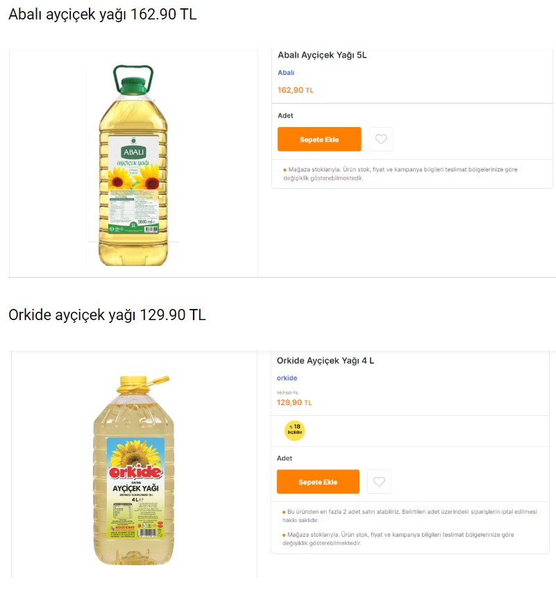 Migros ta bomba indirim! Komili ayçiçek yağı 155 TL, Abalı ayçiçek yağı 162.90 TL! 08 Mart 2023 fiyat listesi