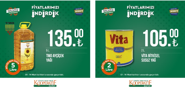 Tarım Kredi den Ayçiçek yağına indirim bombardımanı! Bu fiyatları görünce şok olacaksınız!