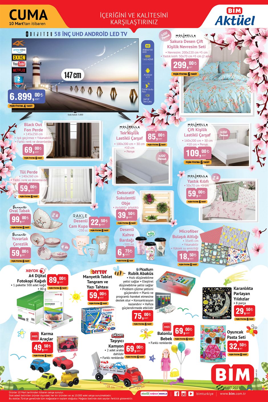 Çeyiz hazırlığı yapanlara müjde! BİM de çift kişilik nevresim seti 299 TL, Tül perde 59 TL! 10 Mart 2023 fiyat listesi