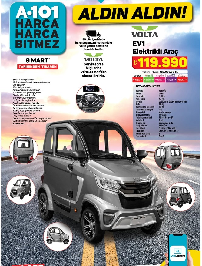 A101 de elektrikli araç çılgınlığı! Çalışma masası 749 TL, çay makinesi 899 TL! Bu fiyatlar kaçmaz