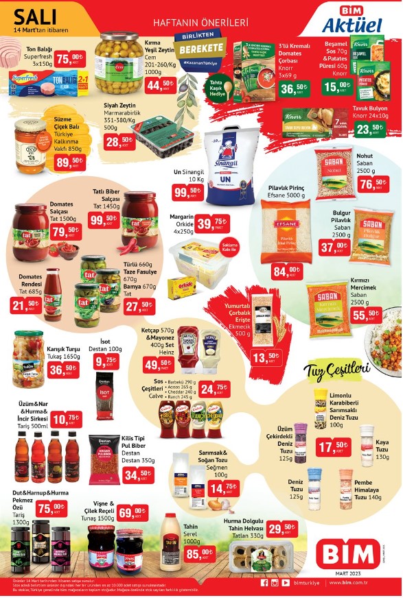 BİM de nohut 76.50 TL, Tereyağı 139 TL, margarin 39.75 TL! 12 Mart 2023 fiyat listesi