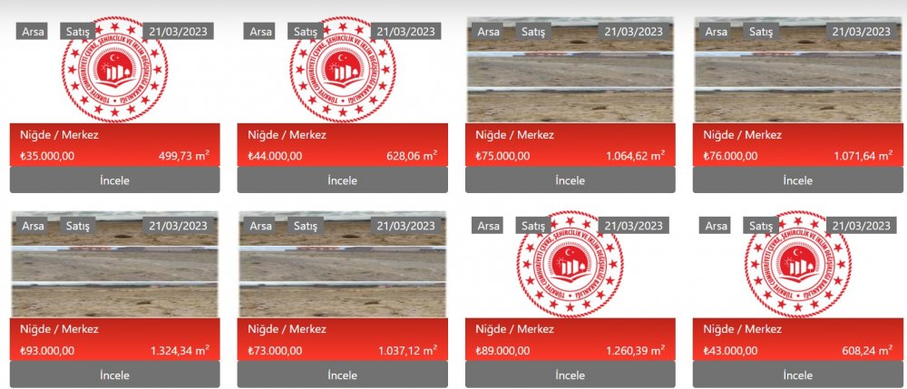 Milli Emlak tan konut imarlı arsa satışı! Aylık 1834 TL ödeme ile sizin olabilir!