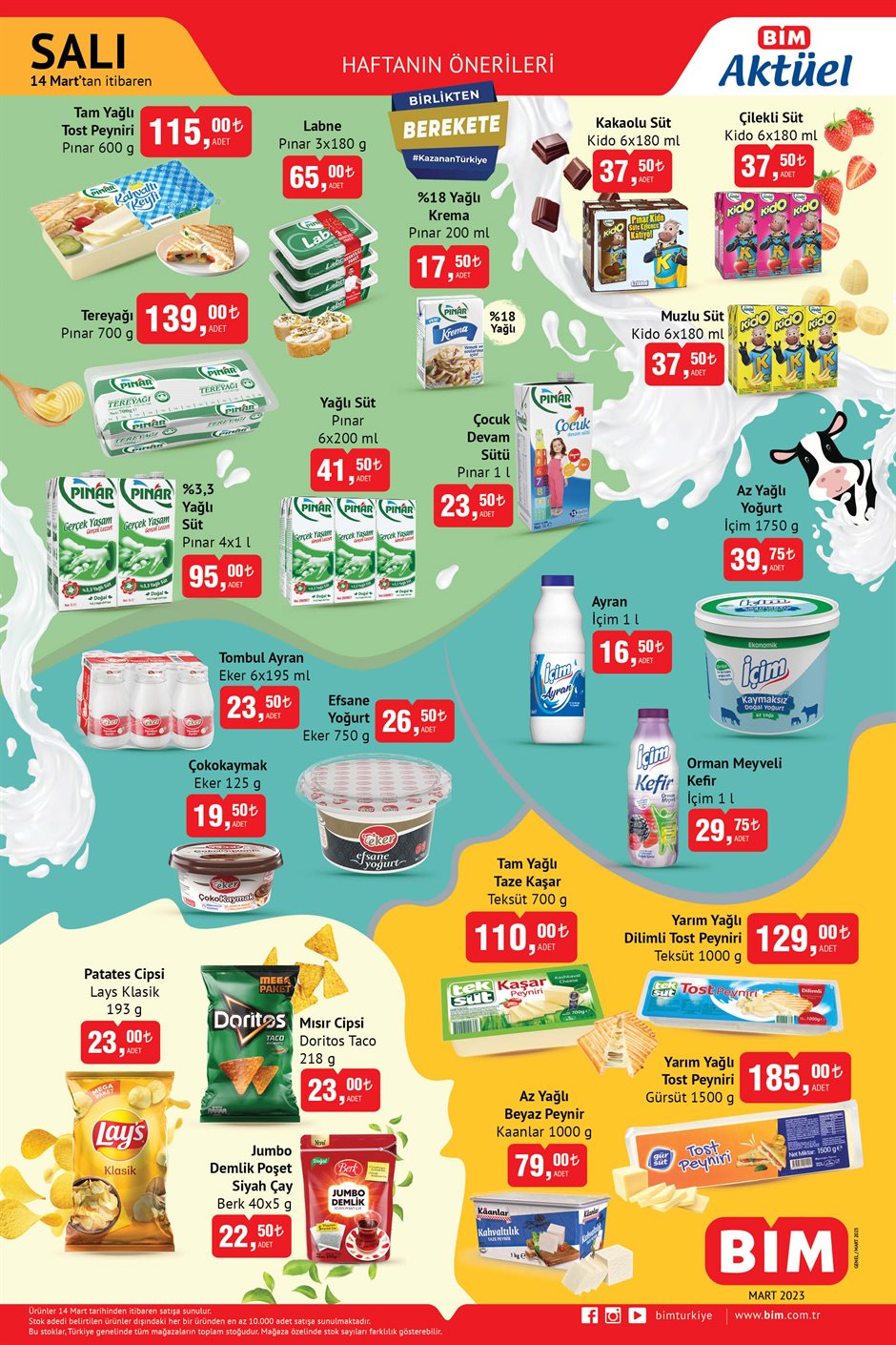 BİM’de nohut 76,50 TL’ye, taze fasulye 27.50 TL’ye, leke çıkarıcı 79 TL’ye düştü! 14 Mart 2023 fiyat listesi