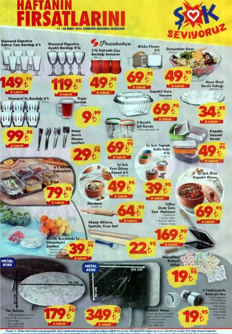 Şok ta Kızartma Tavası 119,90 TL, Çelik Tencere 299,95 TL! 14 Mart 2023 fiyat listesi