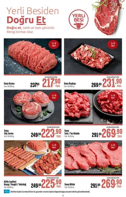 Carrefour da Dana kıyma 217.90 TL, Tekirdağ köfte 225.90 TL! Bu devirde bu indirim kaçmaz!
