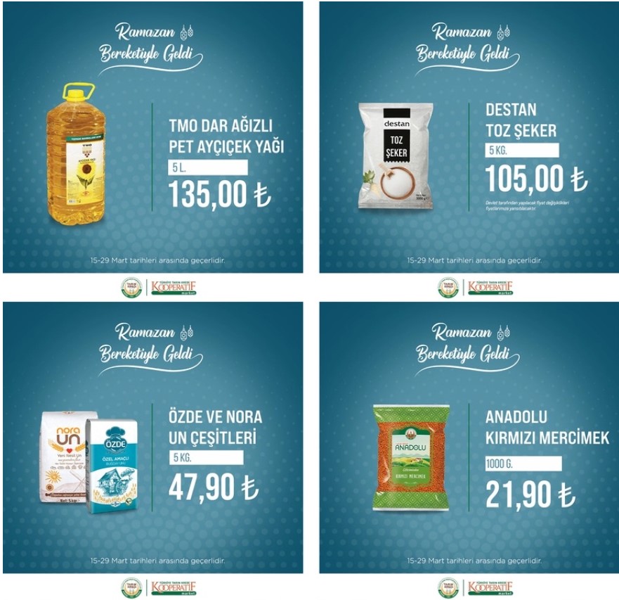 Tarım Kredi Marketleri nde peynir 39.95 TL,nohut 29.50 TL! Çılgın indirimleri kaçırmayın!