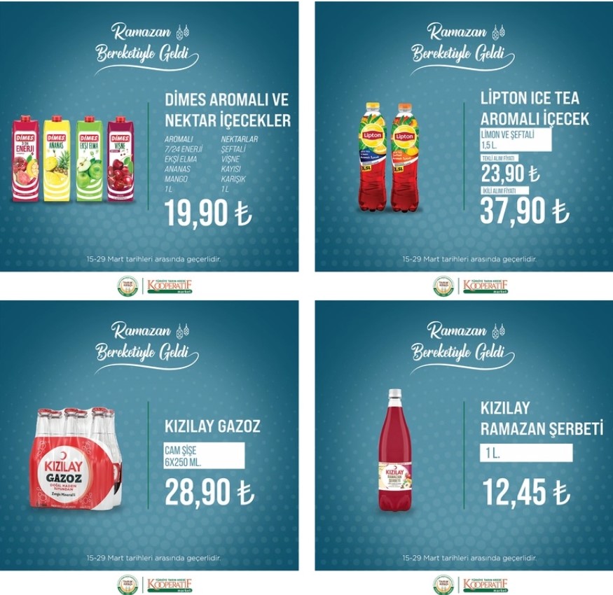 Tarım Kredi Marketleri nde peynir 39.95 TL,nohut 29.50 TL! Çılgın indirimleri kaçırmayın!