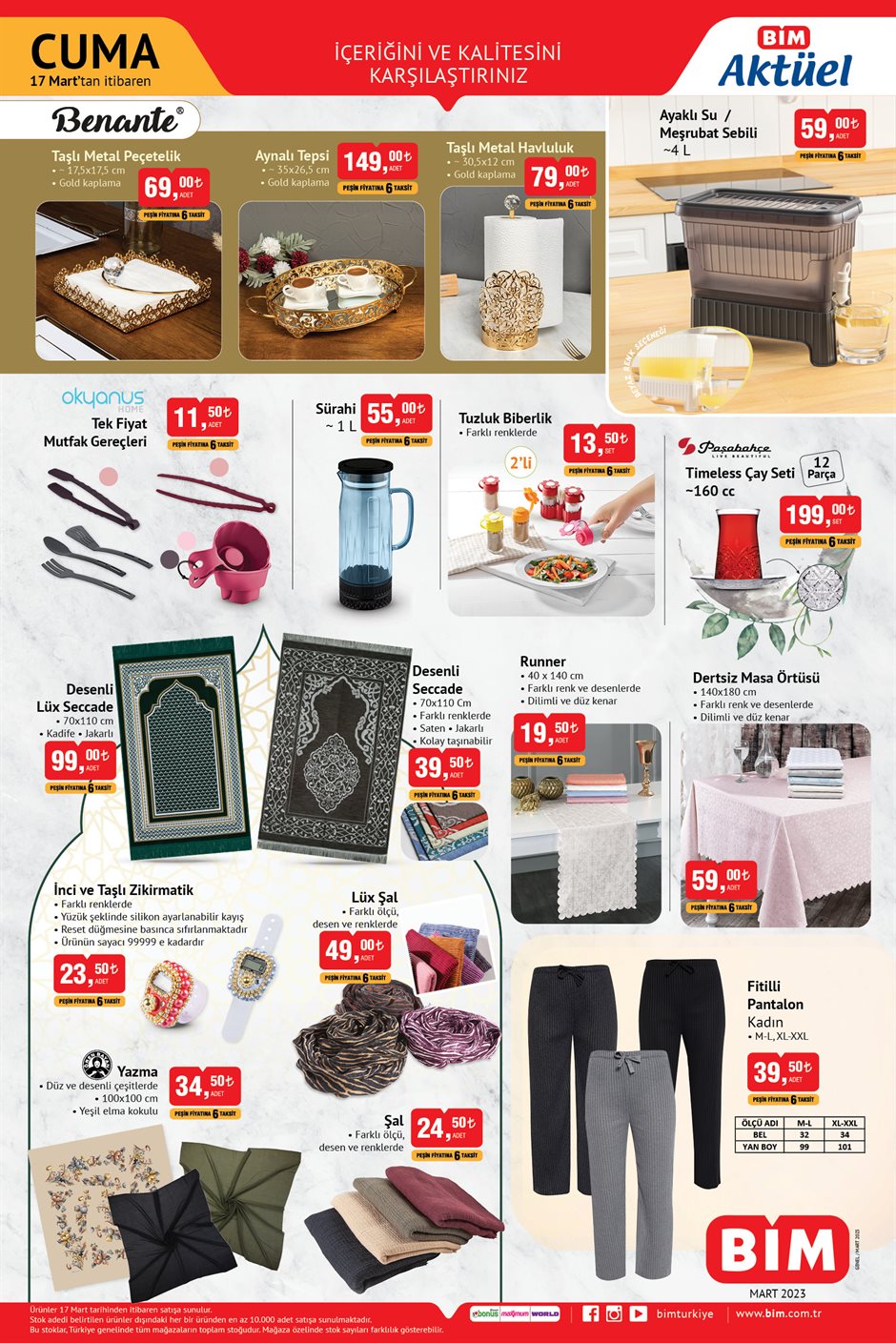 Evinizin ihtiyacı olan her şey çılgın indirimlerle BİM’de! Blender seti 500 TL’ye, tava 109 TL’ye düştü! 17 Mart 2023...