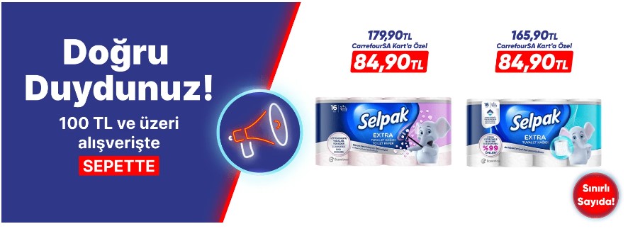 Carrefour da tuvalet kağıdına akıl almaz indirim! Fiyatlar resmen dibe vurdu! yetişen alır