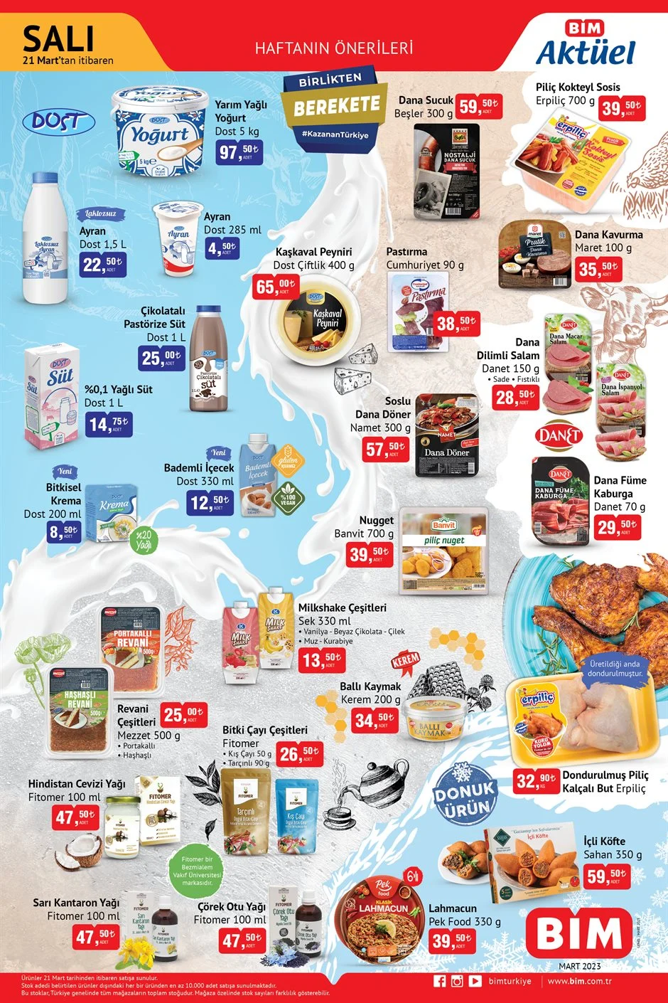 BİM de kavurma 35.50 TL,salam 28.50 TL! Dolaplarınız proteinle dolacak! 21 mart 2023 fiyat listesi