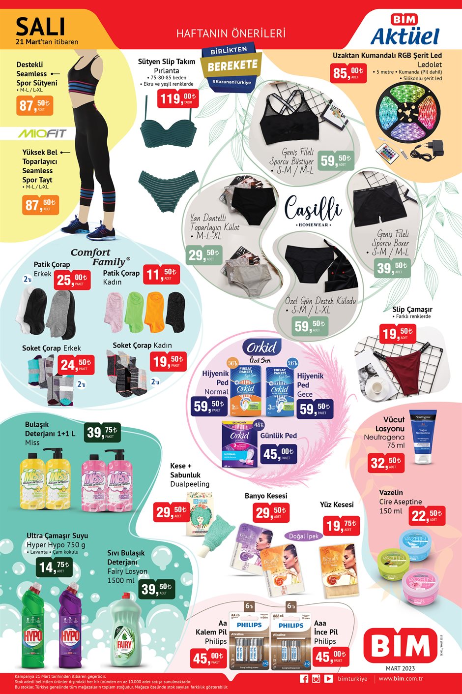 BİM’de kokteyl sosis 39.50 TL’ye, dana kavurma 35 TL’ye, pastörize süt 25 TL’ye düştü! 21 Mart 2023 fiyat listesi