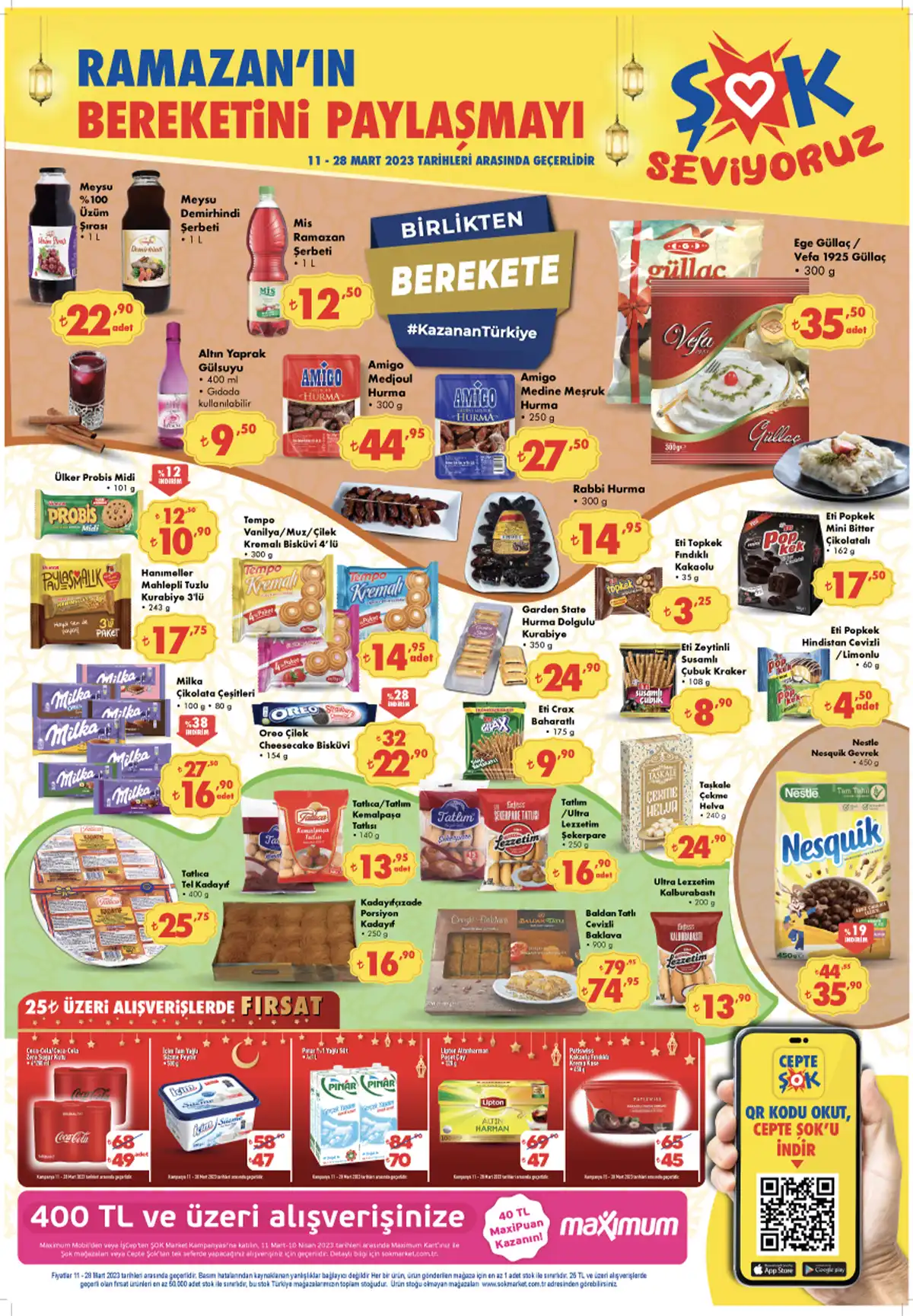 ŞOK marketlerde Ramazan indirimleri başladı! Şok aktüel katalog için son gün 28 Mart! İndirimleri kaçırmayın! 