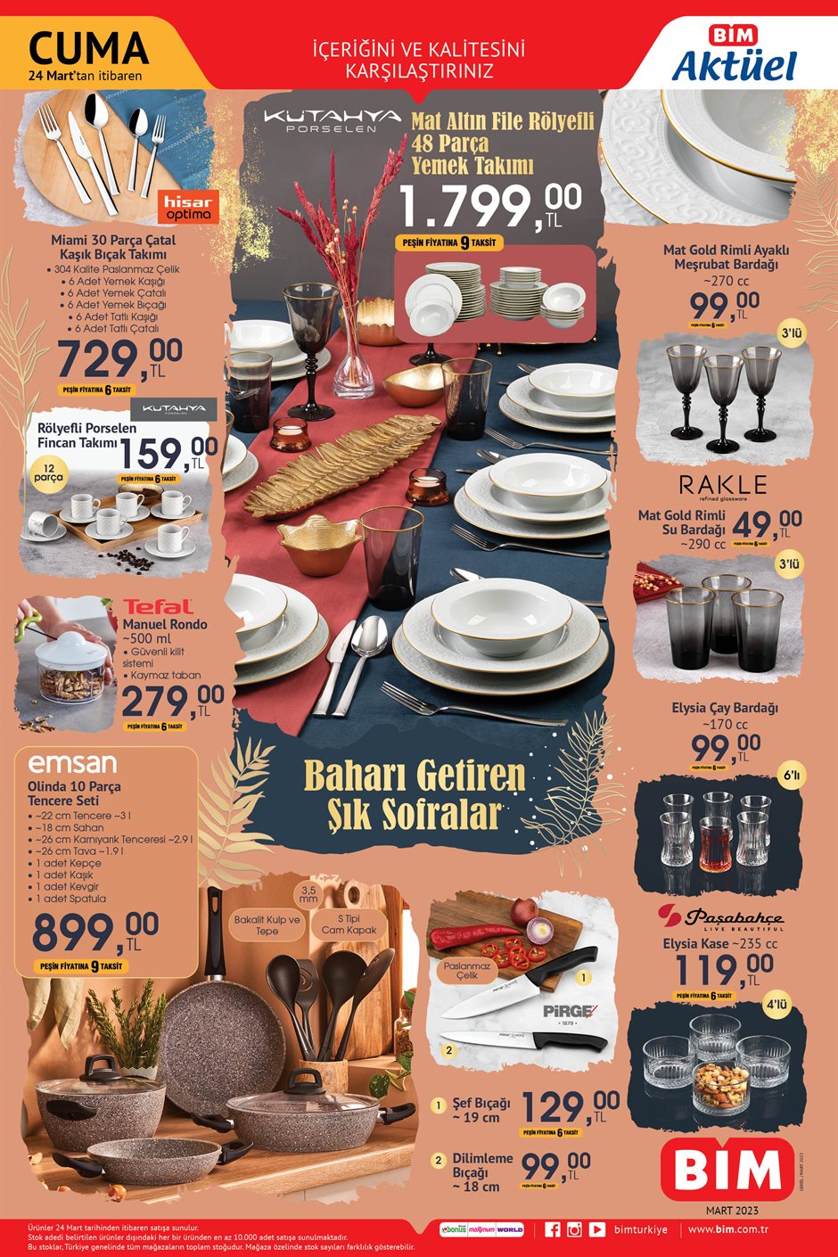 BİM’de çeyiz düzenlere bayram ettirecek indirimler! Set üstü ocak 1399 TL’ye, ankastre set 3799 TL’ye, borcam 119 TL...