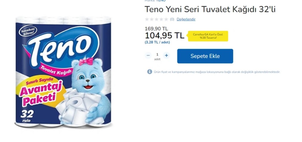 Carrfeour da tuvalet kağıdına müthiş indirim! 24 Mart 2023 fiyat listesi