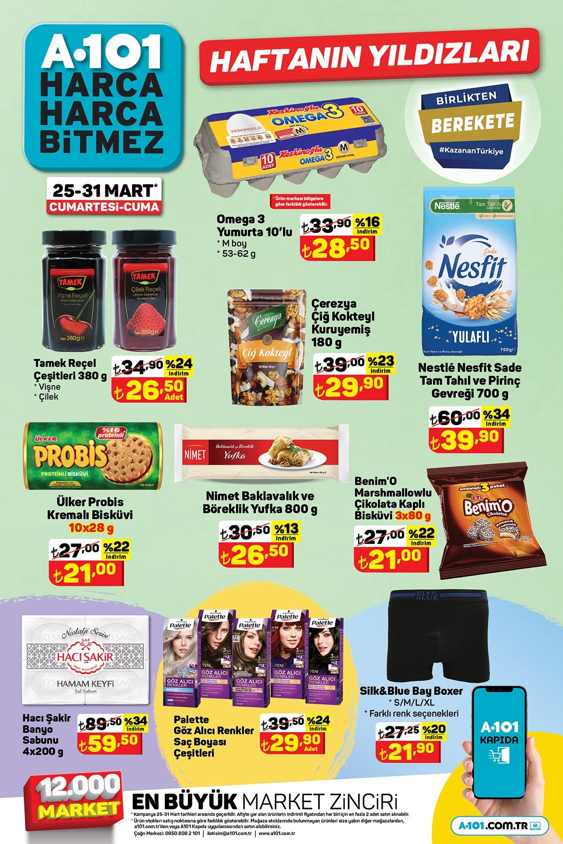 A101 de indirimli aktüel ürünler kataloğu yayımlandı! A101 online indirimli aktüel kataloğu 25 Mart 2023 fiyat listesi