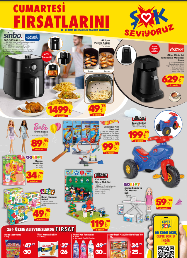 Airfryer alacaklar dikkat! Şok marketten hafta sonu fırsatı! Bu fiyata bir daha bulamazsınız! 25 Mart 2023 fiyat listesi