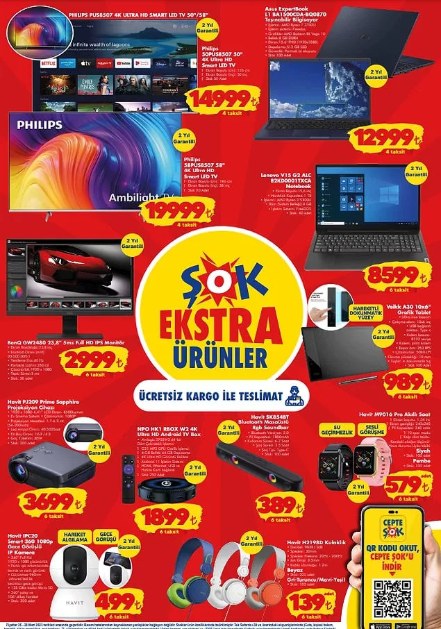 Şok ta Philips LED TV 19.999 TL den satışa sunuldu! İşte 25 Mart 2023 fiyat listesi