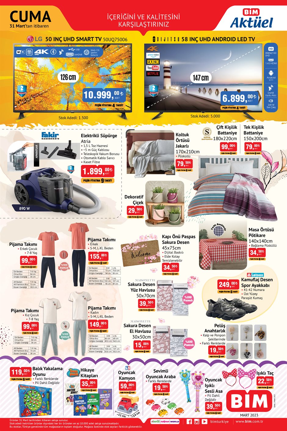 Evlilik hazırlığı yapanlara müjde! BİM’de elektrikli süpürge 1899 TL’ye, çift kişilik battaniye 99 TL’ye düştü!