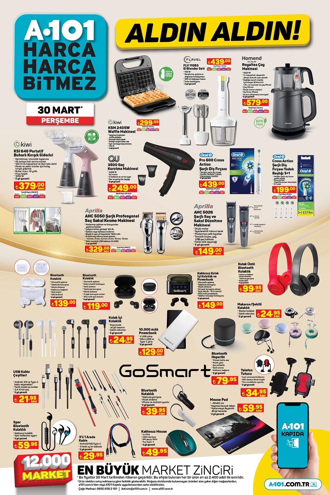 A101’de çılgın indirim günleri başladı! Çay makinesi 579 TL’ye, el blender seti 439 TL’ye çakıldı!