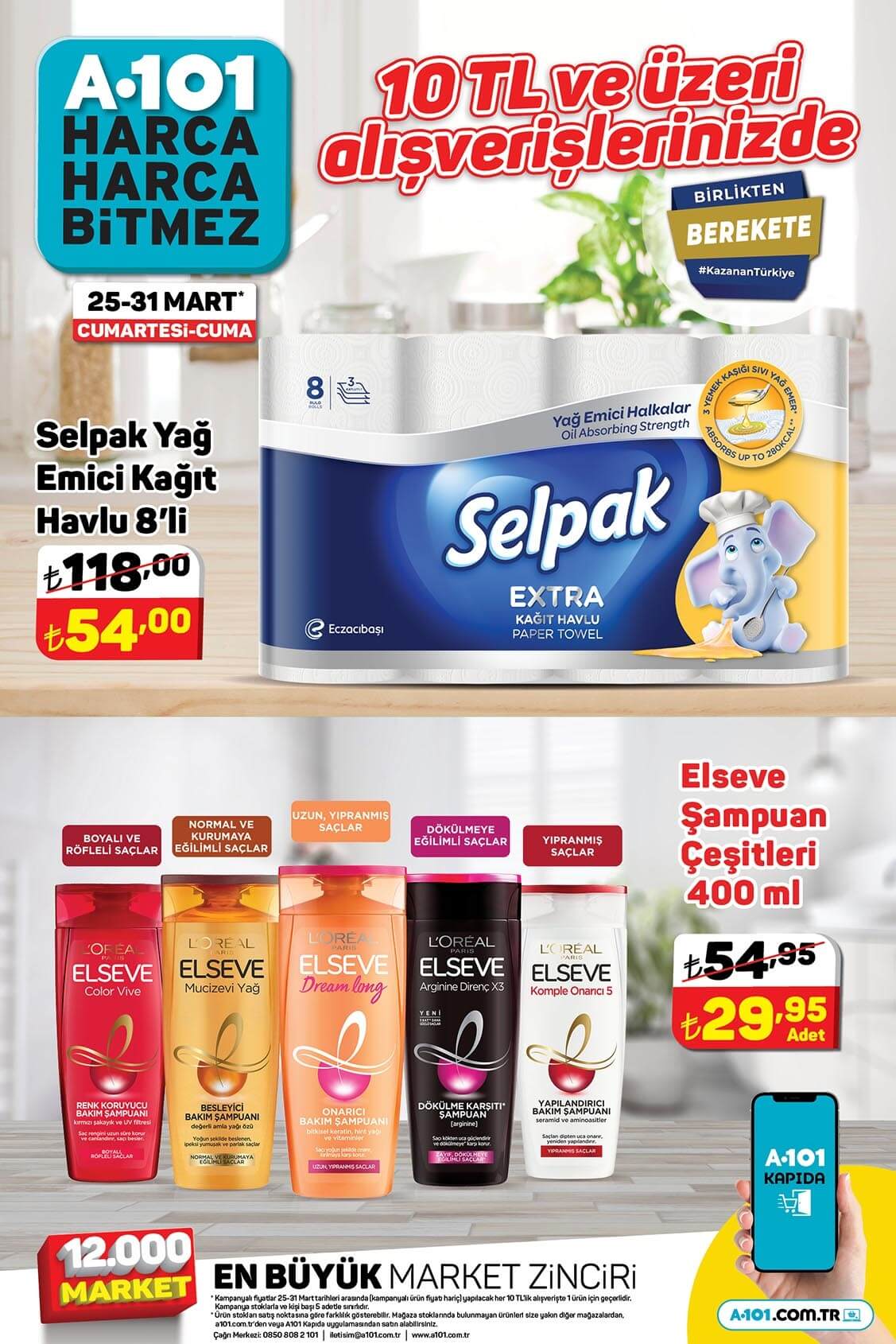 A101 de çılgın indirim! Palette saç boyası 29 TL, Elseve Şampuan 29 TL ye düştü! 