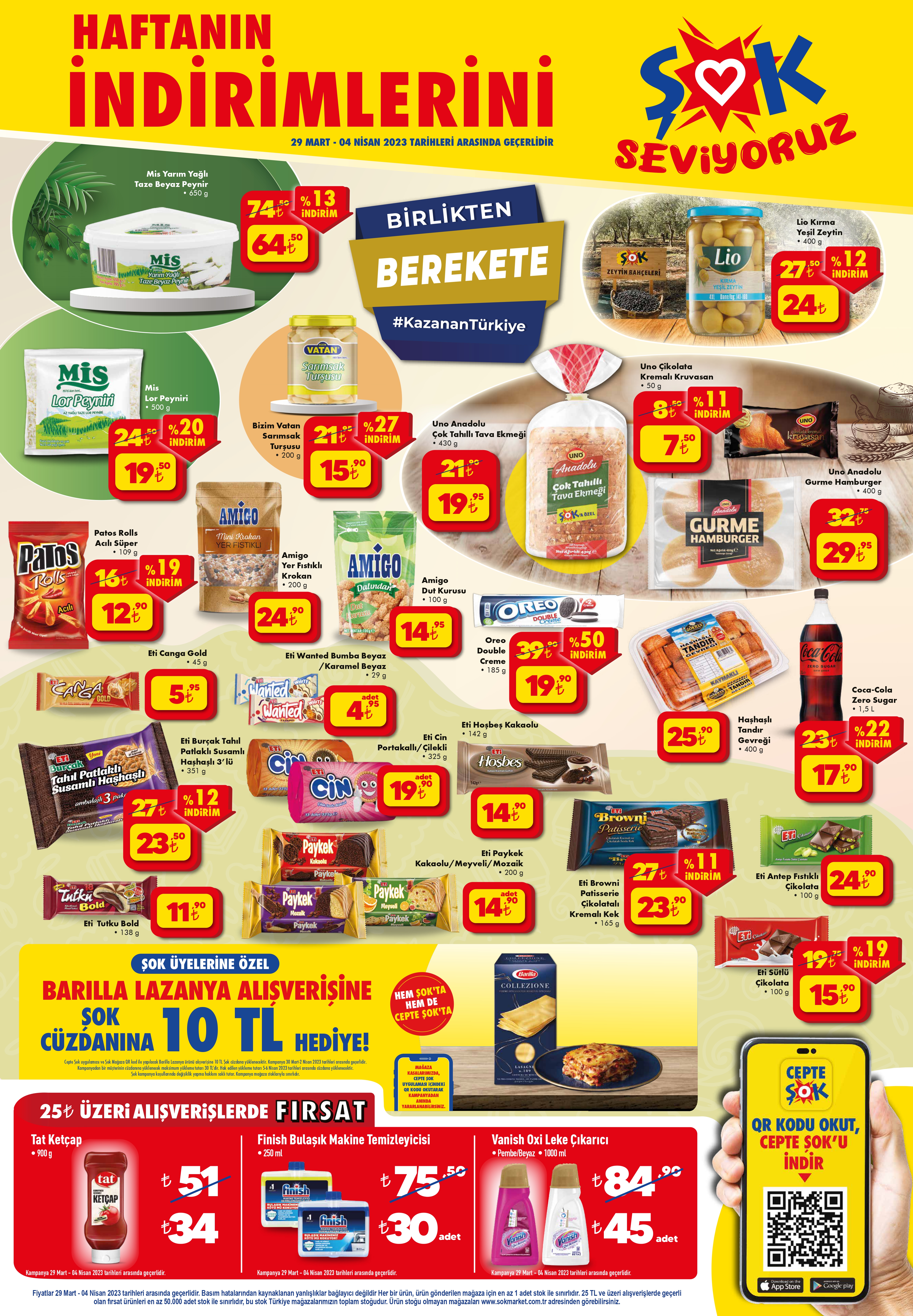 ŞOK Market nisan ayı indirimli fiyatları belli oldu! Kuru fasulye 34 TL, pirinç 134 TL, nohut 30 TL...